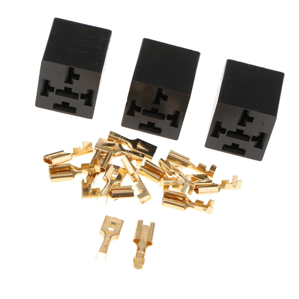 5 Pin Car Automotive Relay Socket Base Holder Connector Terminals ...