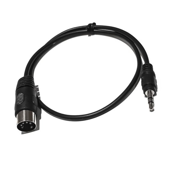 5 Pin Din Male to 3.5mm Stereo Sound Cable Connector Wire for Musical Instrument Stable Output 0.5m Length