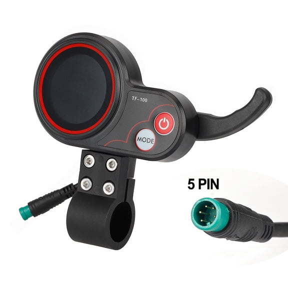 5 Pin LCD Dashboard Display Screen TF-100 For Kugoo M4 Electric Scooter Controller, Speed Gear Power Mode Indicator, Waterproof ABS Housing, Easy Install Replacement Part