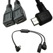 5 Pin Male to 2 Female Y Splitter Cable, 2 in 1 Adapter Charging Data Cord,Splitter & USB Cable Middle 30cm