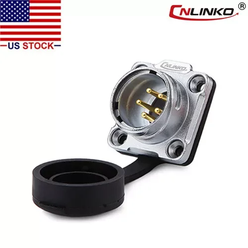 5 Pin Power Signal Circular Connector Male Socket Outdoor Waterproof Metal M20