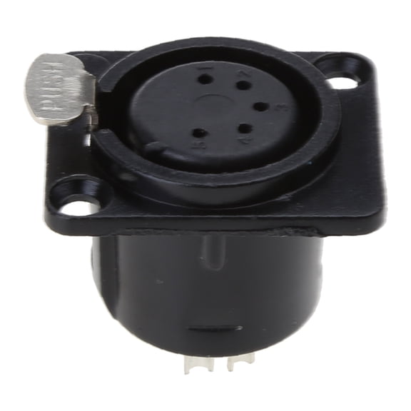 5 Pin Professional Plugs Female Base Female Plugs Panel Mounted Connector 5-core Gold-plated Connector