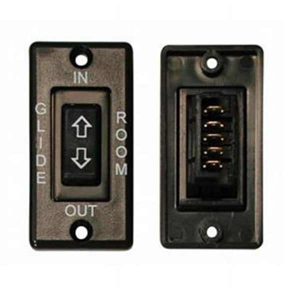 5 Pin Terminal Inline Connector Slide Out Switch - Black