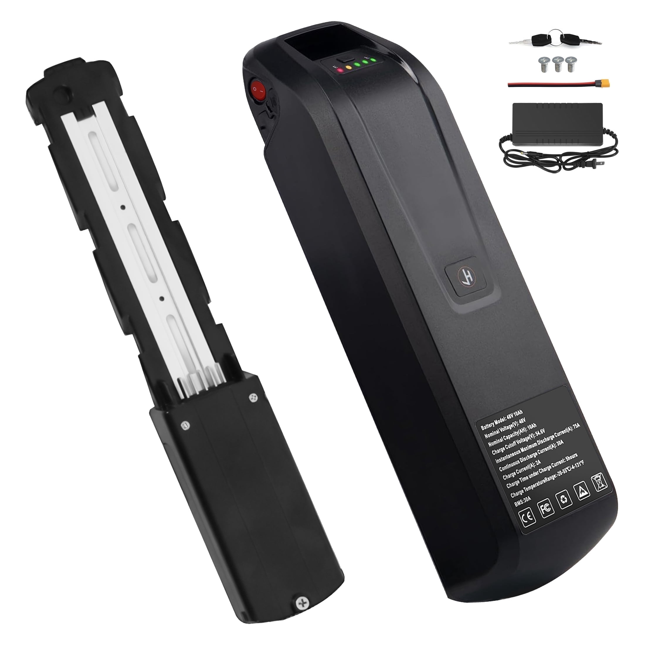 5 Pins 48v 10.4ah Ebike Battery with Charger 48v Lithium ion