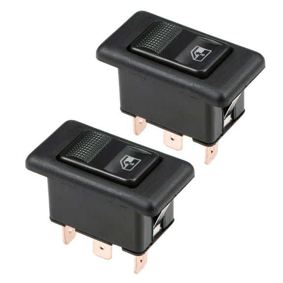 5 Pins Car Window Switch Car Master Rocker Switch Momentary DC 12V, 2pcs