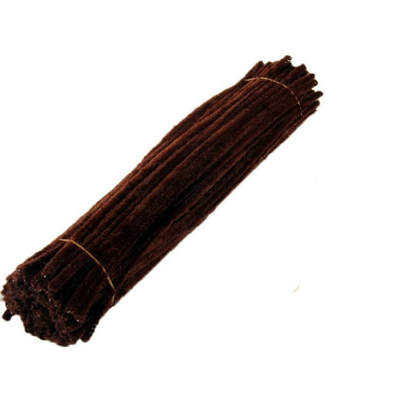 Under $5 Pipe Cleaners, Brown Chenille Stems, 100-Pack Chenille Stem Pipe Cleaners, Diy Arts Crafts Decoration Supplies, Fuzzy Stems for Creative Projects, by Goohae