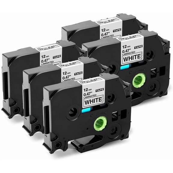 5 Pk For Brother P-Touch Tze-231 Tz-231 12Mm White Standard Laminated Tape