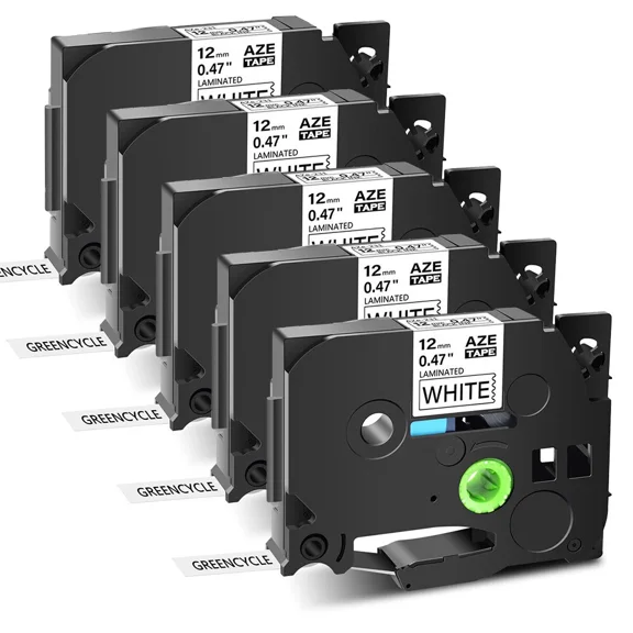 5-Pk/Pack Tze231 Tz231 Compatible Label Tape For Brother P-Touch Pt-D210 12Mm