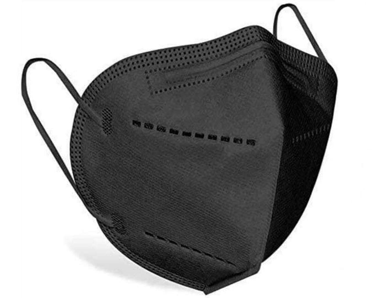 5-Ply Disposable Face Mask, Individually Wrapped - Jet Black (20 Pack) - WeCare