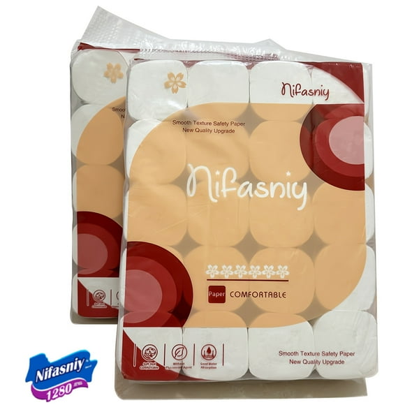5-Ply White Ultra Plus Individually Wrapped Toilet Paper/Bath Tissue, Bulk, Septic Safe, Made Sustainably And Trusted For Clean, Superior Softness And Absorbency-2 Bags/ 40 Rolls