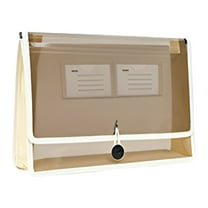 5 Pocket Expanding File Folder Envelope Expanding File Folder Document Organizer with Snap Closure & Label Pocket Clear Colored Waterproof Accordion File Pouch for Office Home Eactix