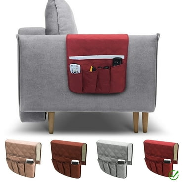5-Pockets Non-Slip Couch Sofa Chair Armrest organizer Armchair Caddy For Smart Phone, Book, Magazines, Ipad, TV Remote Control Holder