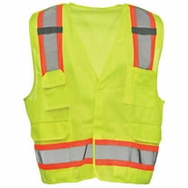 5-Point Breakaway Safety Vest, Hook & Loop, Type R Class 2, Lime, SAFEGEAR