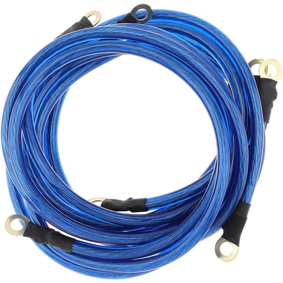 5 Point Car Universal Earth Ground Cables Grounding Wire System Kit High Performance Improve Power for Car Truck, Blue
