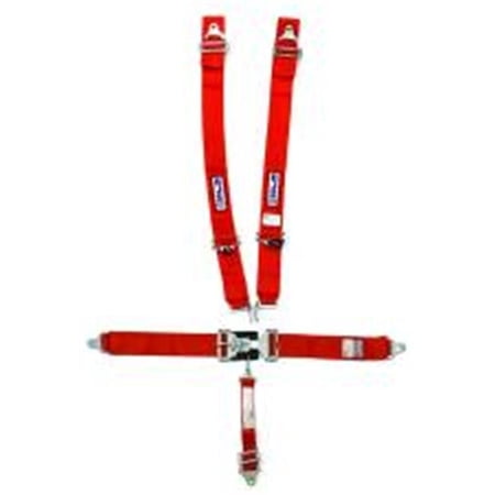 5-Point Restraint System Individual Shoulder Harness Bolt-In Mount - 2 in. Anti-Sub - Red