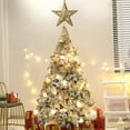 thumbnail image 1 of 5-Point Star Christmas Tree Topper with Built-In Soft Glowing Lights for Holiday Decor, 1 of 8