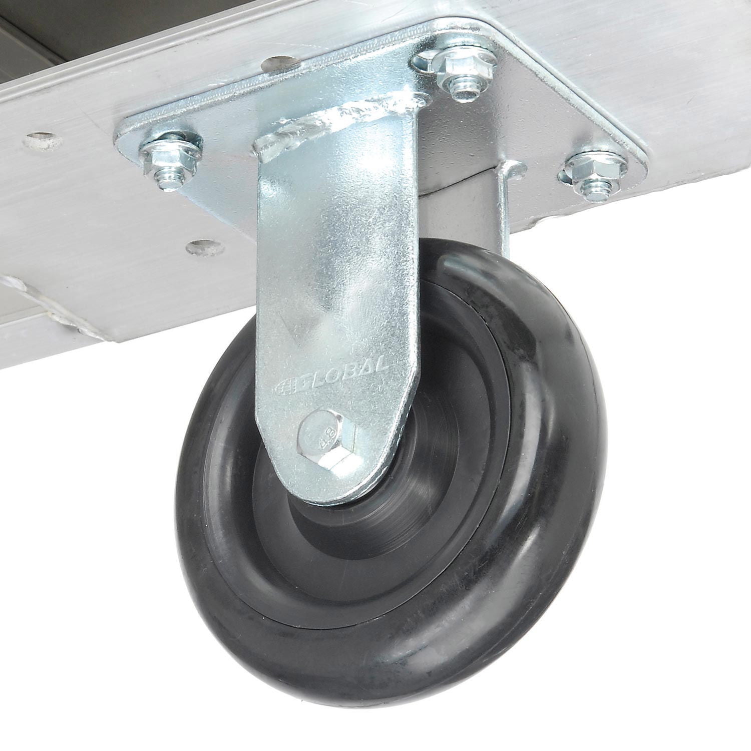 Global Industrial Medium Duty Swivel Plate Caster 5"" Polyurethane Wheel 250 lb.