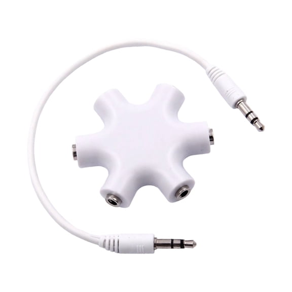 5 Port 3.5mm Music Splitter for Multiple Device Sharing Sound Transmission