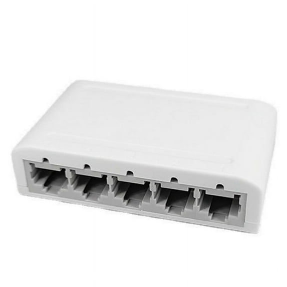 5 Port Data Switch,Network Hub,Desktop Ethernet Splitter,Plug & Play Shielded Ports Fanless Quiet