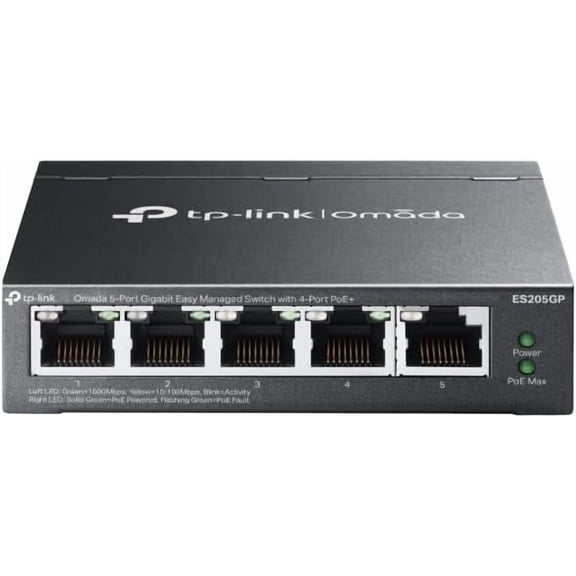 5-Port Gigabit Easy Managed Switch with 4-Port PoE+(ES205GP)