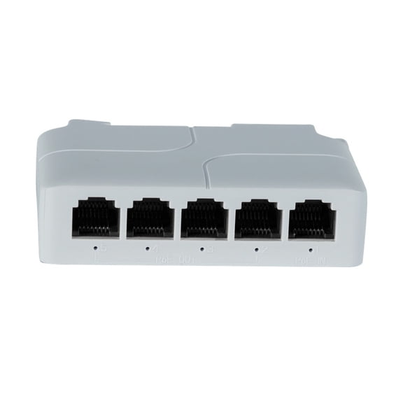 5 Port Gigabit Extender Supports 90W Power Over Ethernet 1 in 4 Out Networks Switches Repeater For Cameras