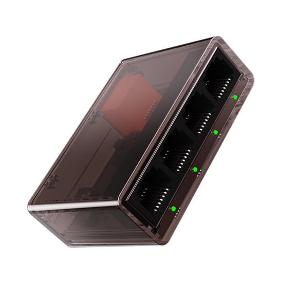 5 Port Networking Switcher 1000Mbps RJ45 Adapter Internet Splitter Ethernet Switcher for Router