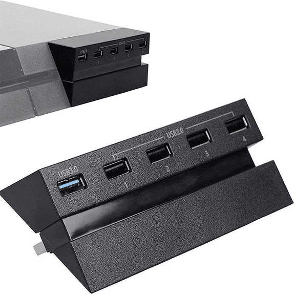 5 Port USB 3.0 Hub Splitter USB Extender Expansion Hub Compatible with PS4 Slim & PS4 PRO Game Console