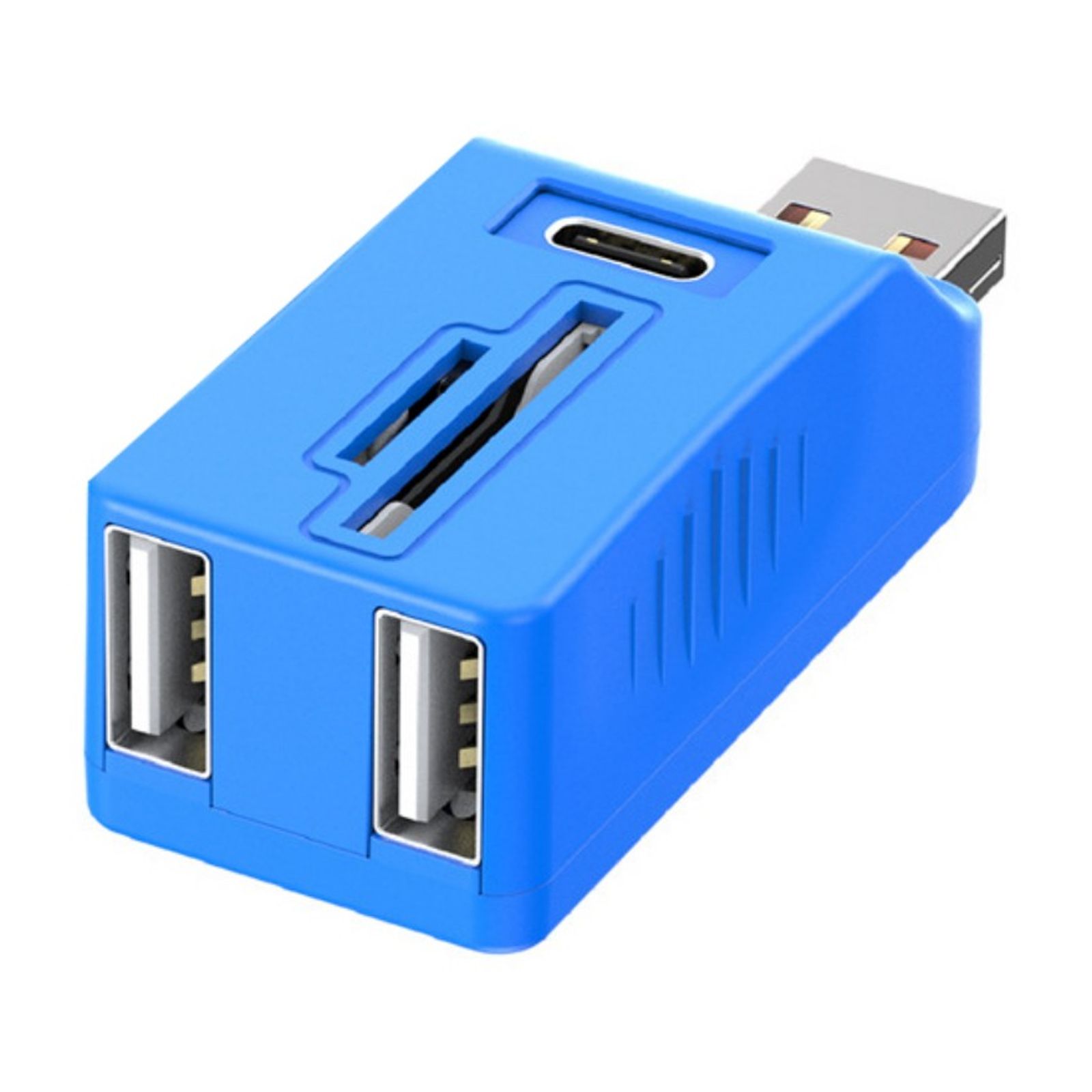 5 Port USB3.0/USB2.0+Type C Card Reader USB Extender Adapter Portable ...