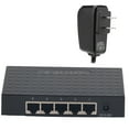 5 Ports 10/100/1000Mbps Gigabit Switches RJ45 Smart Network Switch Black US Plug