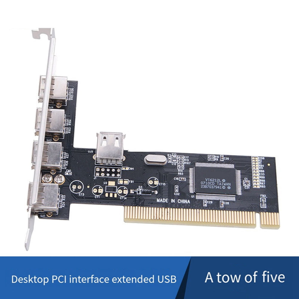 5 Ports PCI to USB 2.0 PCI Expansion Card Adapter Card 480Mbps Driver ...