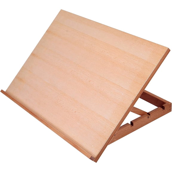 5-Position Adjustable Wood Drafting Table Easel and Sketching Board, 16.5 x 12.125 Inches