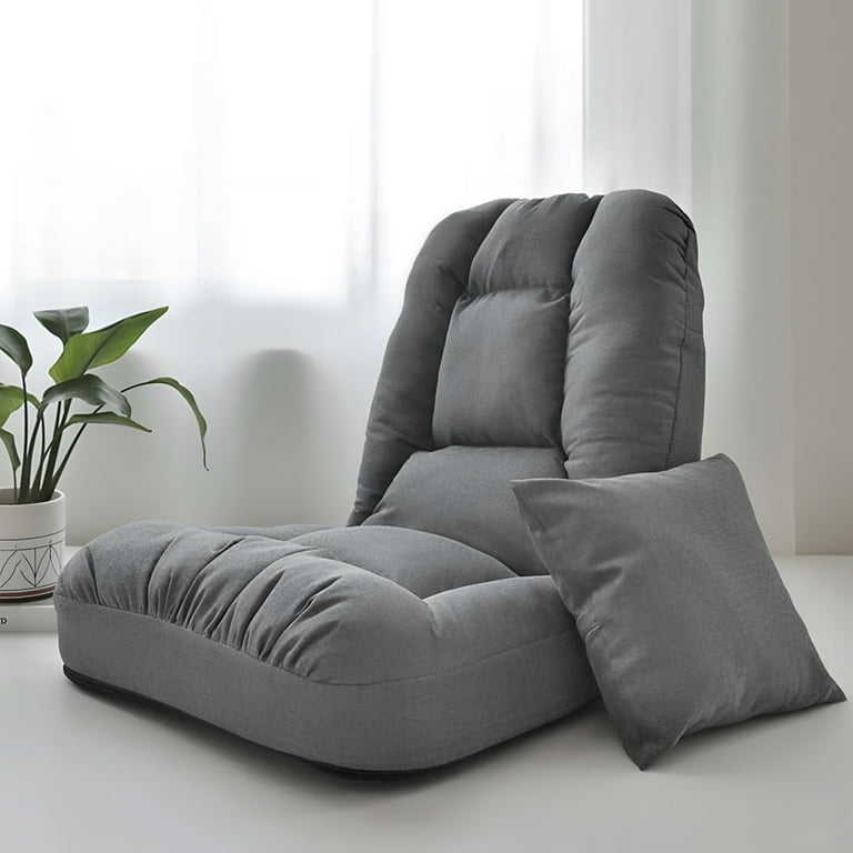 5-Position Folding Floor Gaming Chair with Back Support Adjustable