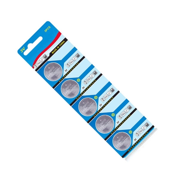 5-Post CR2016 Button Cell Batteries 300mAh Stable 3V Power Remote Control Coin Battery for Electronics and Gadgets