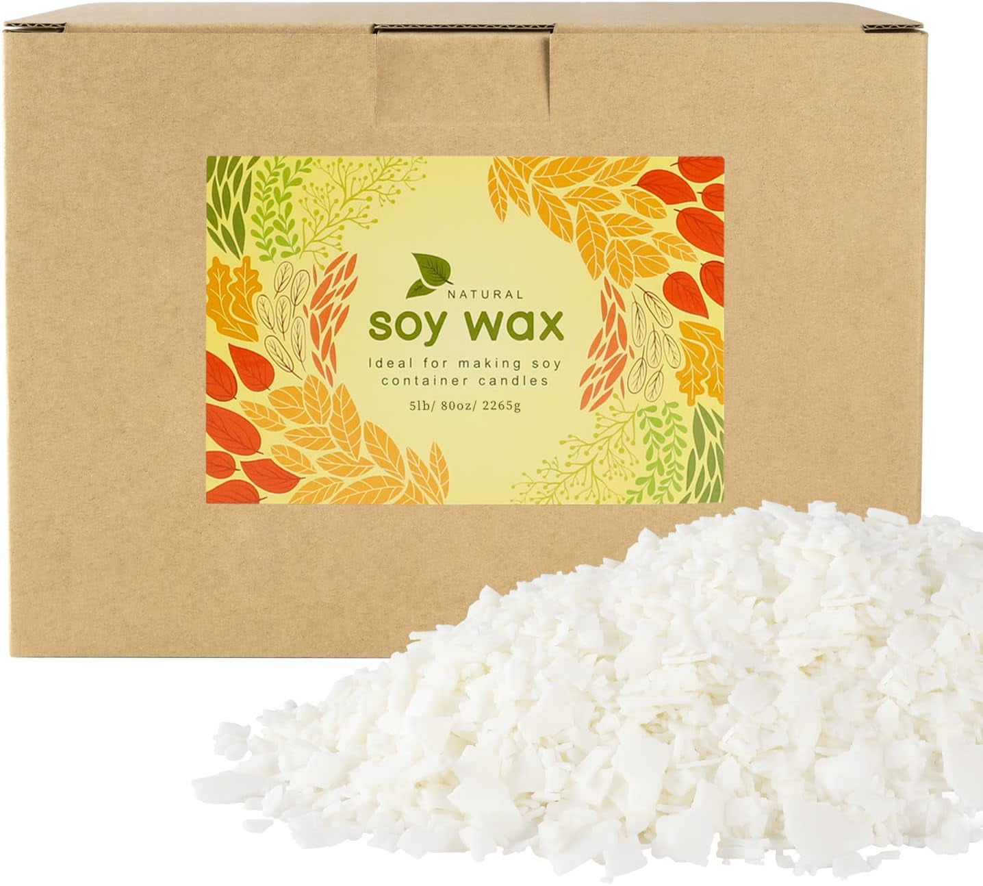 5 Pound Bag DIY Soy Wax Candle,Natural Wax Making Supplies- Soy Wax Flakes
