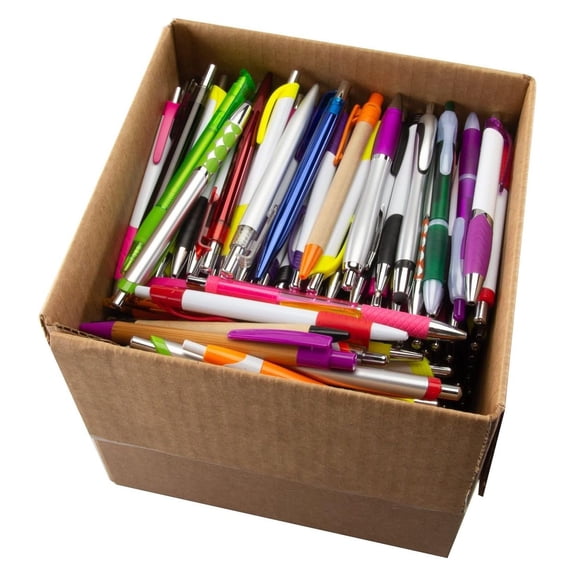 5 Pound Box Retractable Ballpoint Pens Black Blue Bulk Office Supplies Click Pen Assorted Point Plastic Metal Tip Student Writing Instrument 200 250 Count Pencil Pack