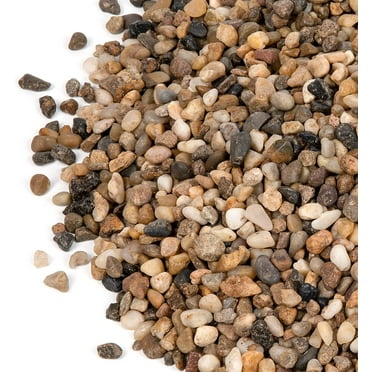 5 Pound Decorative Rocks for Plant, 1/5 Inch Natural Pea Gravel for Succulent, Vase, Fish Tank, Landscape, Matte Texture, Mixed Color