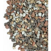 5 Pound Mix Lava Rock Pebbles, 1/5 Inch Decorative Gritty Rocks for Plant, Succulent, Cactus Bonsai, Top Dressing, Drainage Volcanic Rocks