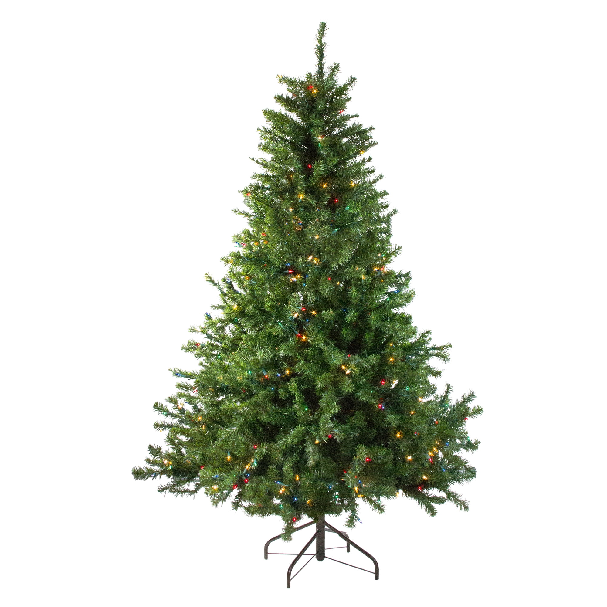 5' Pre-Lit Canadian Pine Artificial Xmas Tree - Multi Lights