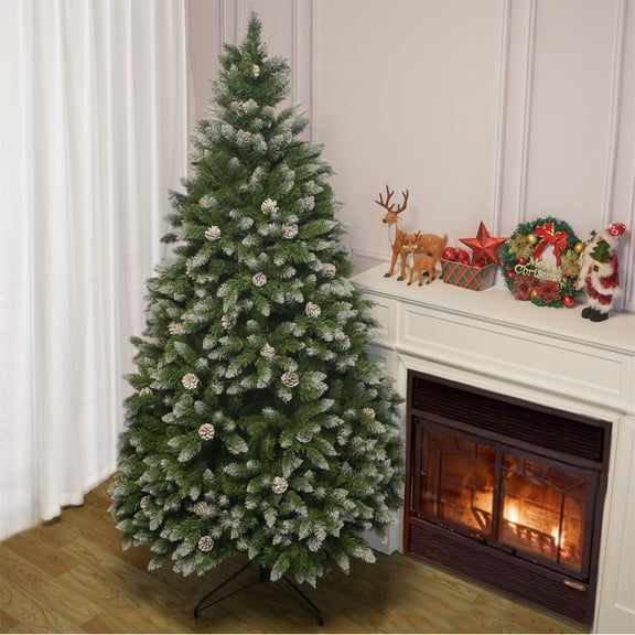 5' Premium Pine Artificial Christmas Tree with Hinged Branches & 44 Pine Cones