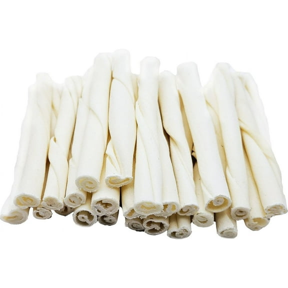 5" Premium Rawhide Twists Dog Treats, 50 count