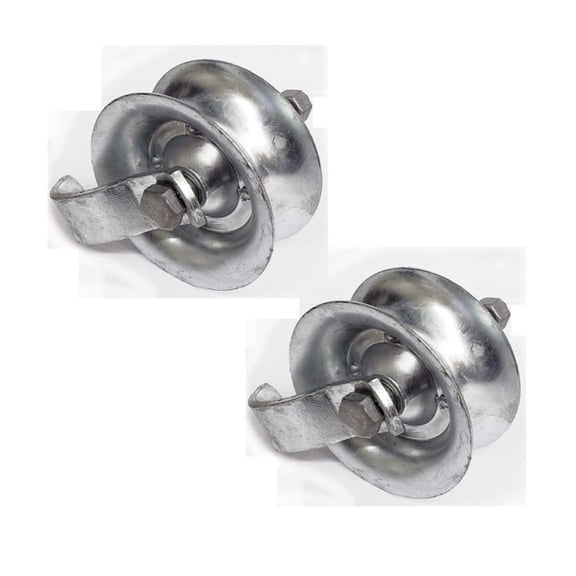 5" Pressed Steel Pipe Track Roller with Retainer 5" x 1-5/8" Galvanized, Lot of 2 Pieces