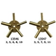 thumbnail image 1 of 5 Prong Universal Brass Clock Winding Key for Winding Clocks ODD & EVEN Numbers, 1 of 6