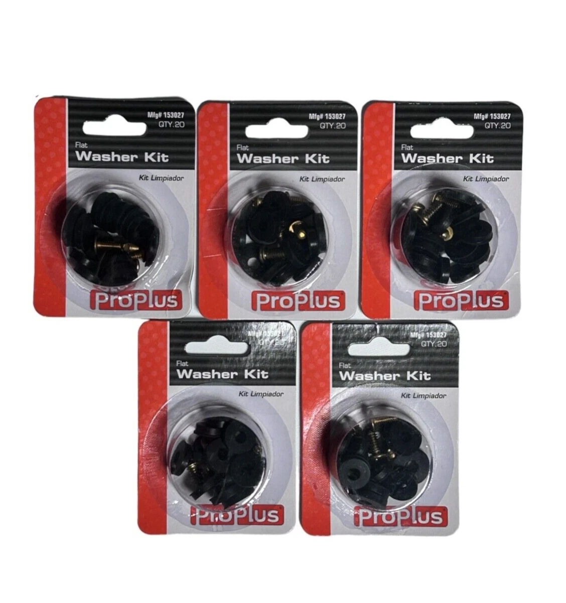 (5) Proplus Assorted Flat Faucet Washers & Screws Repair Kit (20-Piece) 153027