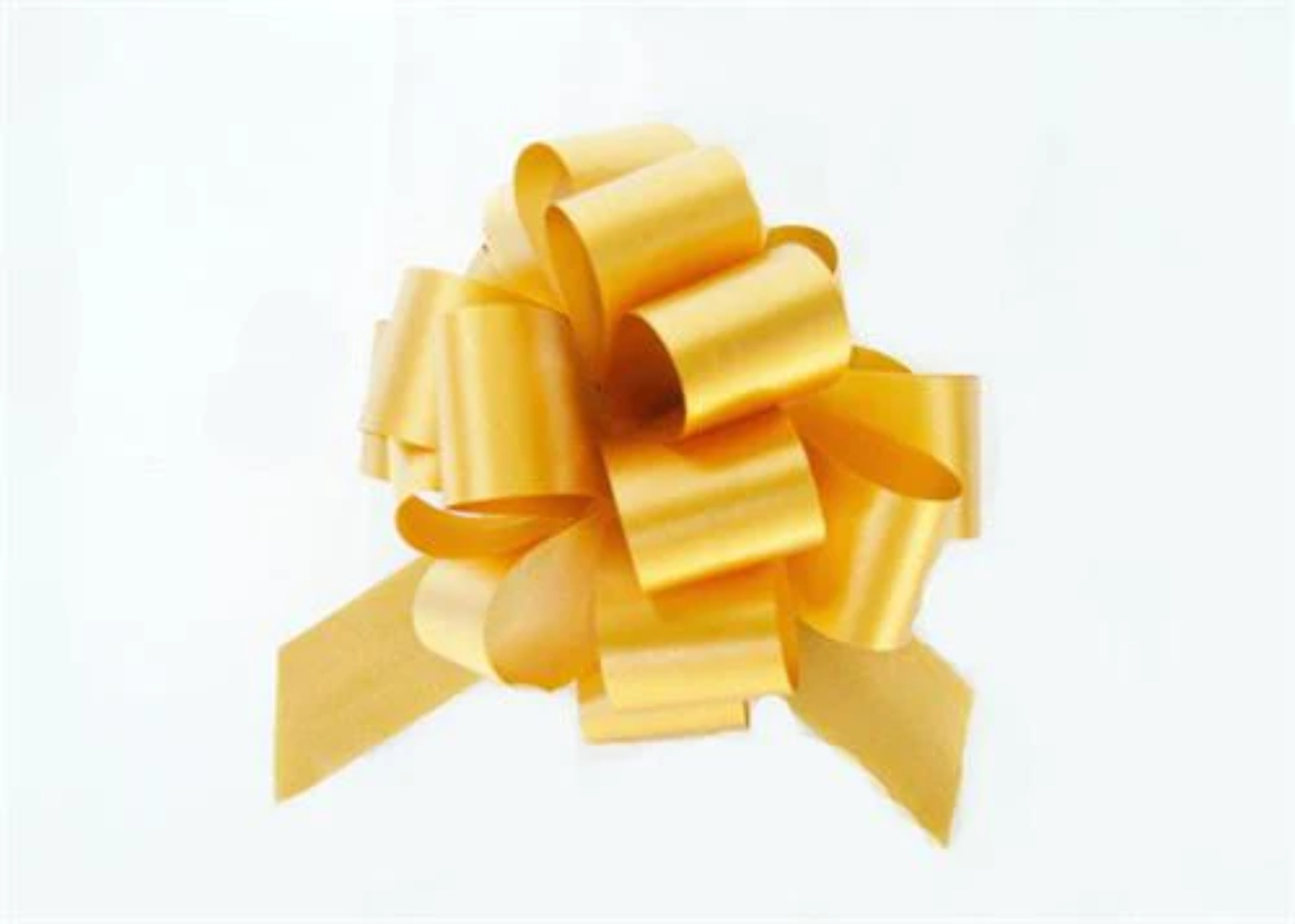 5" Pull String Bow Gold Gift Wrap Favor Decoration (10 Pieces