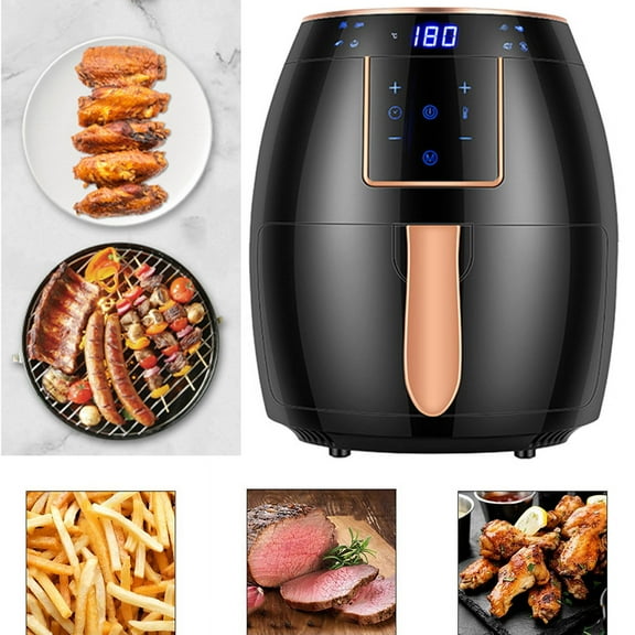 5 QT Air Fryer, Oilless Air Fryer Oven, One-Touch Screen, Digital Control Presets, Nonstick Dishwasher-Safe Basket, Automatic Shutoff, Black