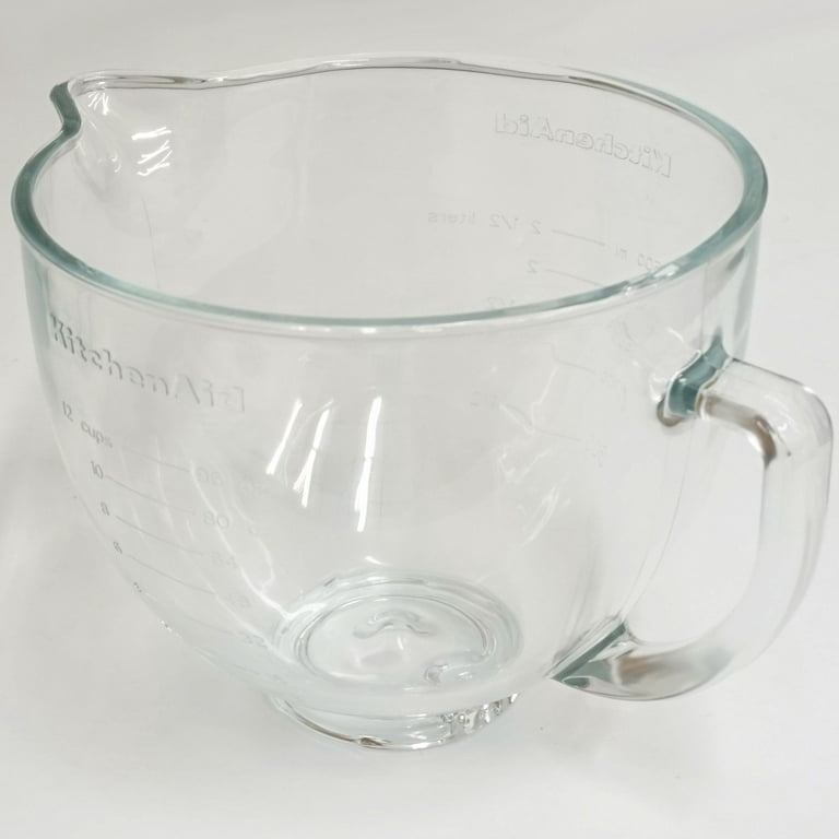5 QT Glass Mixer Bowl replaces KitchenAid, W10154769 