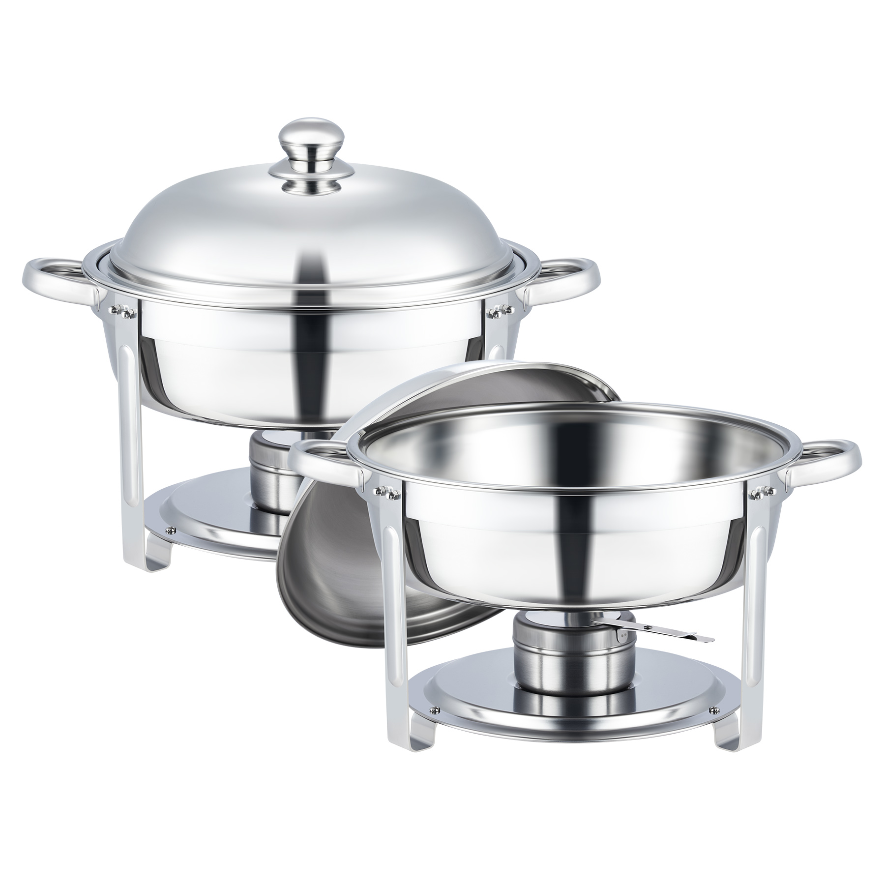 5 Quart 2 Pack Chafing Dish Set Stainless Steel Buffet Chafers for Parties More