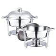thumbnail image 1 of 5 Quart 2 Pack Chafing Dish Set Stainless Steel Buffet Chafers for Parties More, 1 of 10