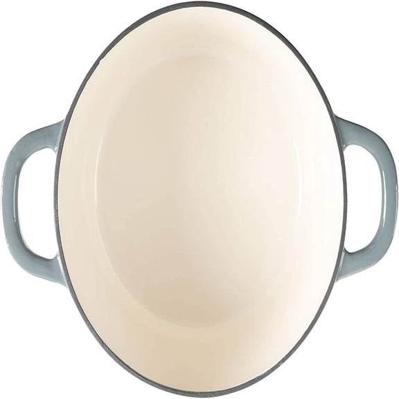 5 Quart Enameled Cast Iron Round Dutch Oven, Slate Gray