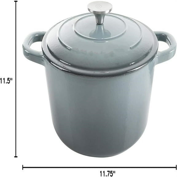 5 Quart Enameled Cast Iron Round Dutch Oven, Slate Gray